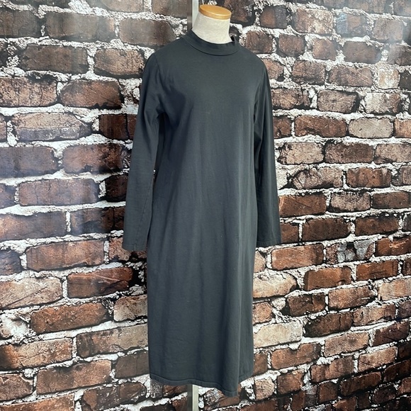 Filosofia Dress Mock Turtleneck Midi Long Sleeve Dark Grey Size Small - Picture 7 of 16